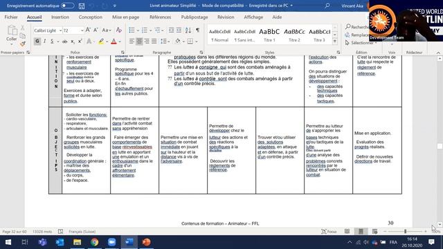 Training Plan: Practice Plan Essentials / French