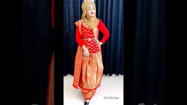 saree mekup look with hijab/saree ke sath hijab kaise wear karen /saree with hijab style