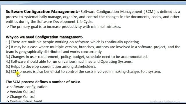 Software Configuration Management ( SCM ), its Need and Process In Software Engineering. [ Hindi ]