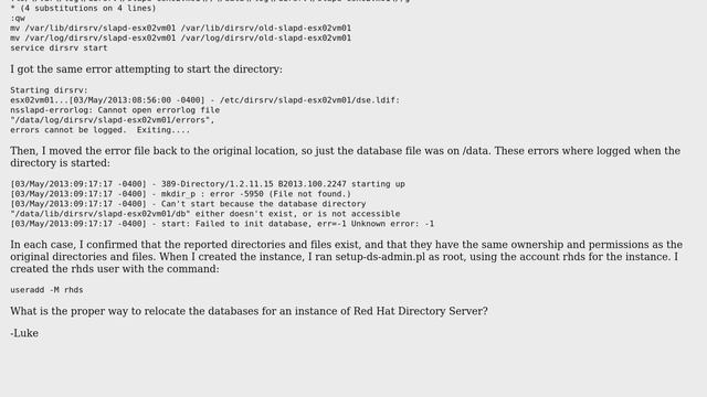 DevOps & SysAdmins: How to relocate the database directory for Red Hat Directory Server 9.0?