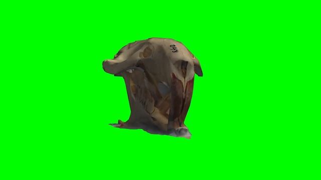 3D animation on a green background. Green screen video. Free video
