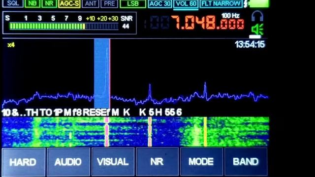 W1AW CW BULLETIN DECODE ON MALACHITE DSP SDR RECEIVER 6-3-2021