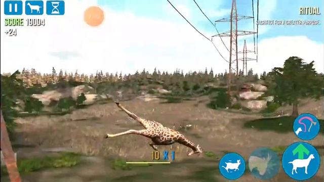 жизнь жирафа в goat simulator