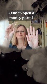 Reiki to open a money portal. Asmr citrine crystal healing #shorts