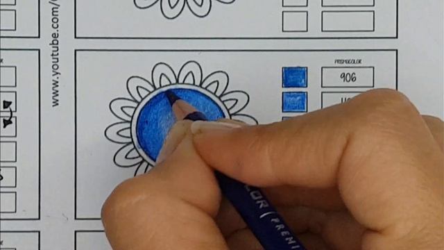 How to color GEMSTONE BLUE SAPHIR with Prismacolor | Coloring Tutorial