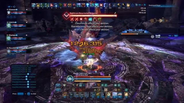 Tera Console - Ruinous Manor Hard Mode Boss 2 Brawler PoV - Ps4 Eu