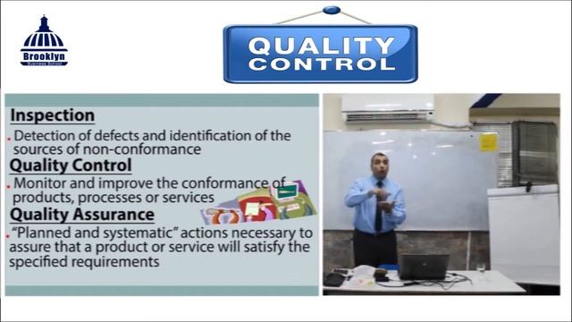Inspection, Quality Control and Quality assurance