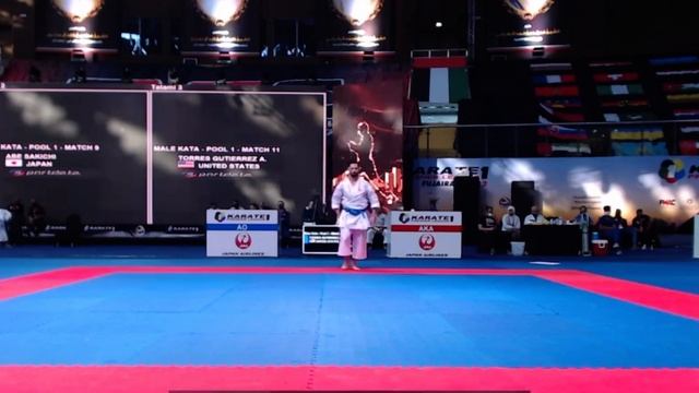 OZDEMIR ENES (TUR) Kanku Sho Vs TORRES GUTIERREZ ARIEL (USA) Annan Dai Karate 1 Fujairah 2022