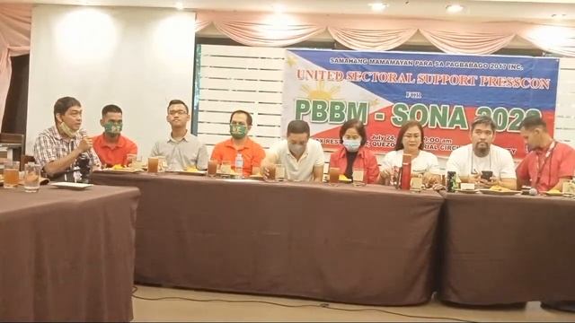 LIVE UNITED SECTORIAL SUPPORT PRESSCON FOR PBBM SONA 2022