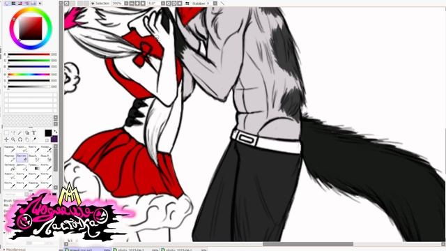 Happy New Year!!!!! / Night Wolf x Lina Nuar / Speedpaint
