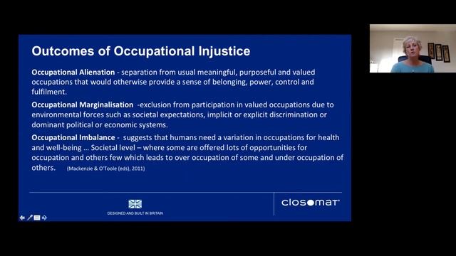 Occupational science in relation to clinical reasoning underpinning toileting and bathrooms