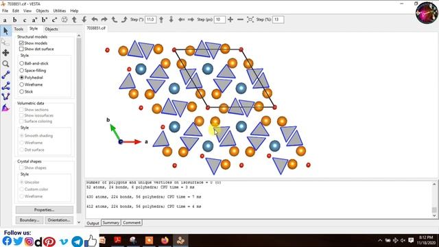 How to draw the apatite crystal structure of gadolinium calcium silicate using VESTA Software