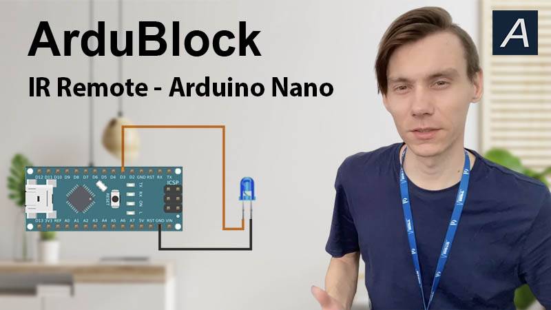 ArduBlock - IR Led - Arduino Nano