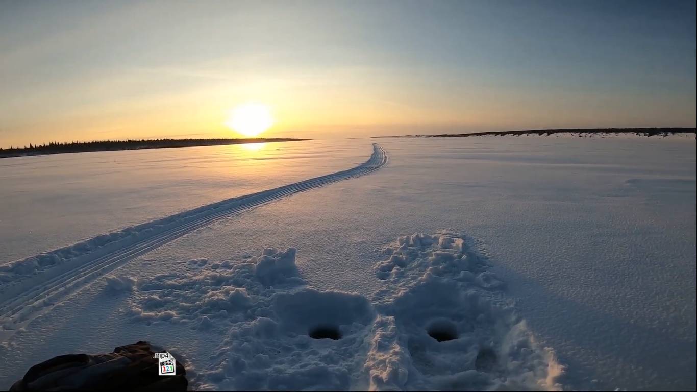 Зимняя рыбалка на Тунгуске. Ловля налима на стук. 22.02.2023