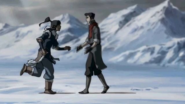 korra and mako kiss scene