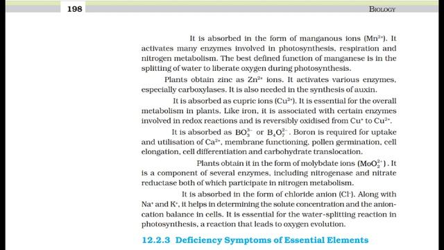 class 11th biology chapter 12: MINERAL NUTRITION -audiobook