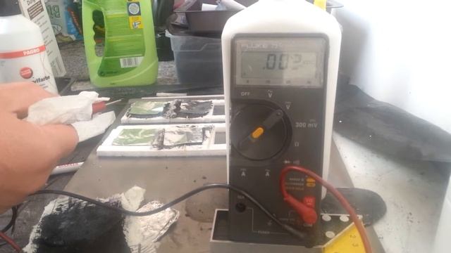 Batteries, Graphite and Aluminium with activated carbon mix plus salt with bicarbonate