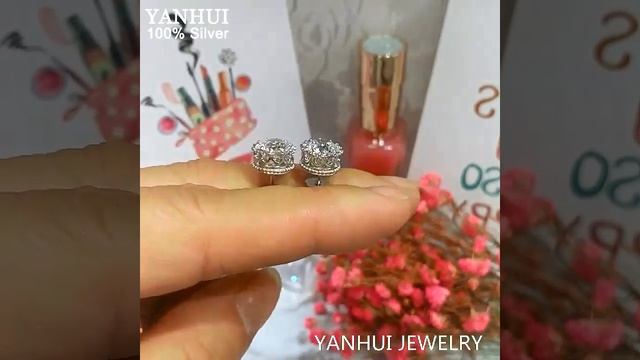 Женские маленькие серьги гвоздики из серебра 2021 пробы, с сертификатом купить с Aliexpress