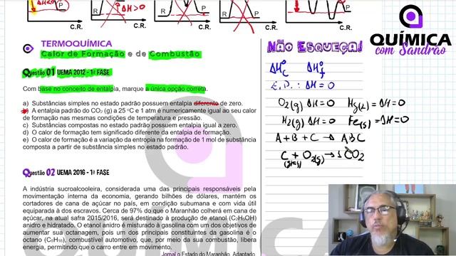 Revisão Química UEMA: AULA 08 - Propriedades Coligativas, Termoquímica e Cinética Química