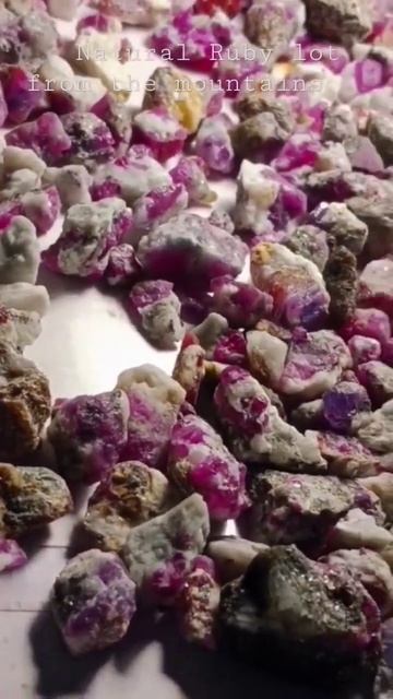 Ruby Lot from the mines #real #ruby#raw #reels #viral #pakistan #gemstones #precious #geologystuden