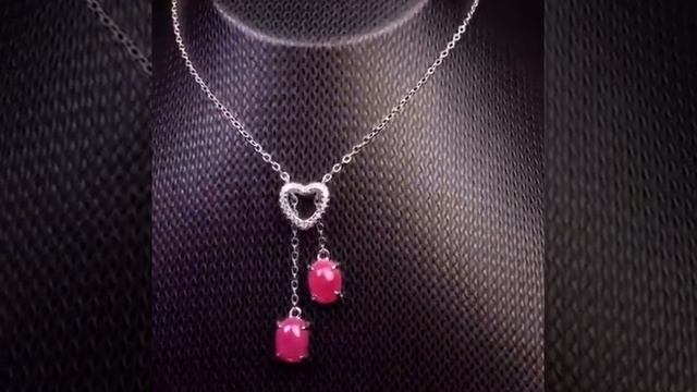 Ожерелье kjjeaxcmy boutique jewels из чистого серебра 925 пробы с натуральным рубином с Aliexpress