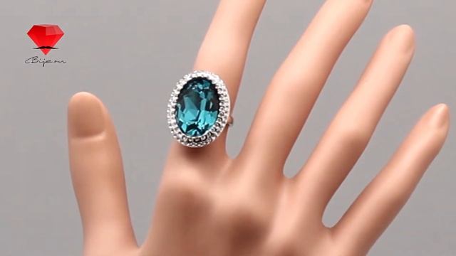 Bije.ru: Кольцо с родиевым покрытием и кристаллами Swarovski Rebeca (Ребекка)