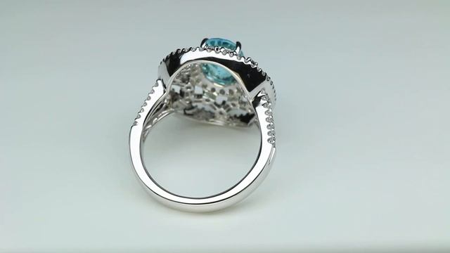 Paraiba Tourmaline Oval 1.45 Carats Ring