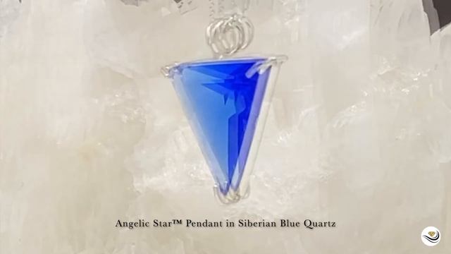 Siberian Blue Quartz Angelic Star Pendant Set in Sterling Silver