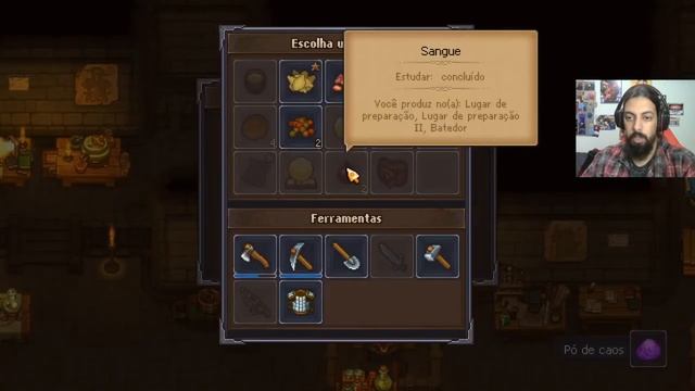 Usando a mesa de estudos (Graveyard Keeper #50)