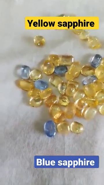 🌵 Yellow Blue Sapphire Stone 🪨 #mehdigems #gemstone #viral #shortvideo
