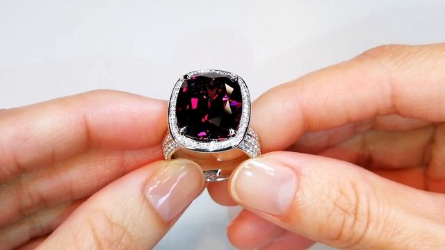 Magenta Garnet Ring 18.35 carats by Kat Florence