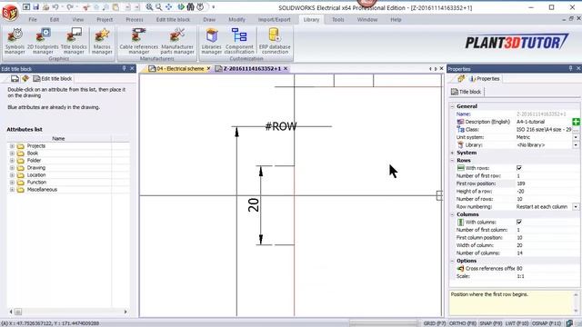 How to Create a title block in SolidWorks Electrical 2017