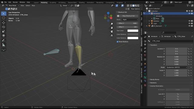 [Blender]Foot IK Rigging , 리깅 튜토리얼02_발  IK