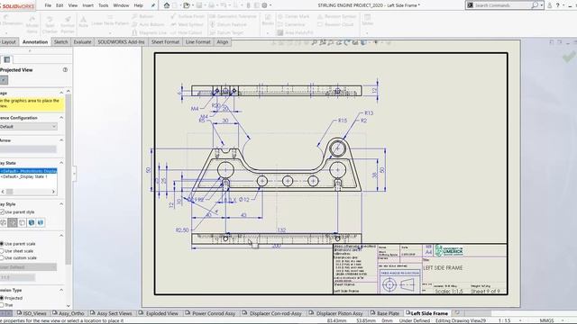 Adding Model and Reference Dimensions in SolidWorks Drawings