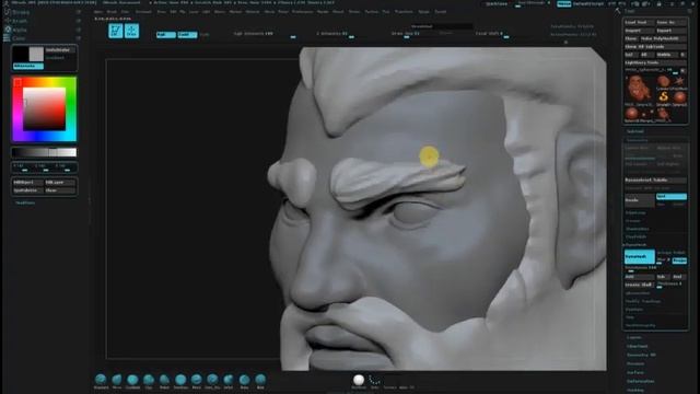 Aw... It's just a Viking! - ZBrush sculpt - Bruno Peschiera Livestream [compact length]