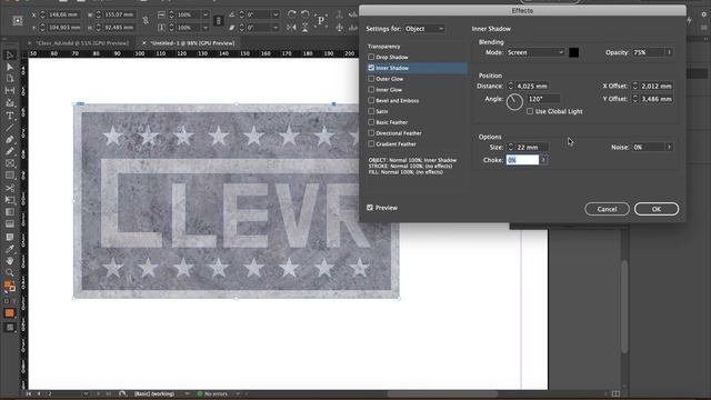 How To Create a Stone Texture Logo Using InDesign