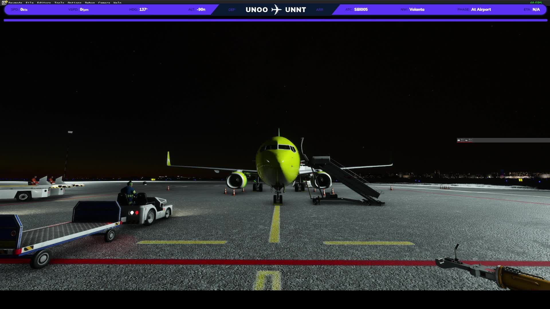 MSFS 2020, GSX, PMDG 737-800, SBI005, Vatsim, Omsk(UNOO) - Novosibirsk(UNNT)