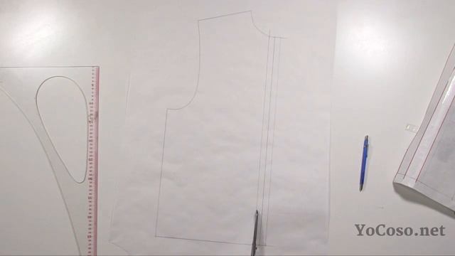 4/13 - Duplicar cruce y botones - Proyecto de Patronaje c/ Silvia Buera- Blusa de vestir con manga