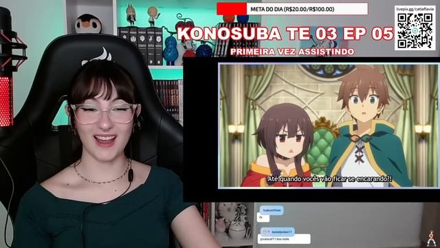 (KAZUMA NUNCA ESTEVE TÃO PERTOOOO)REACT KONOSUBA | ep 05 season 3