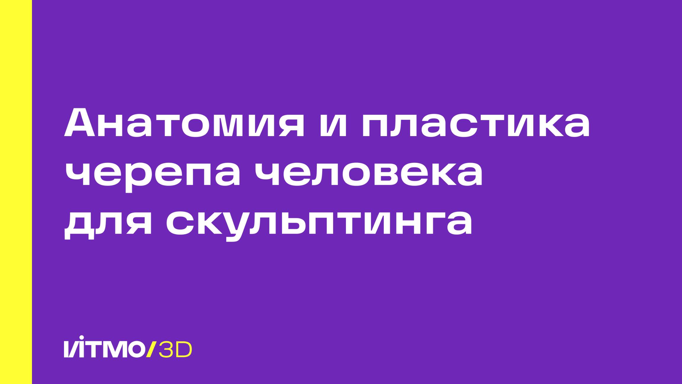 Анатомия и пластика черепа человека для скульптинга
