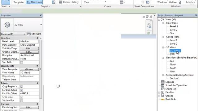 Revit 2014 Creating a Camera view