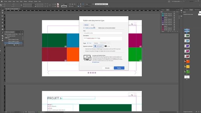 Poster et partager sur InDesign CC avec Publish Online