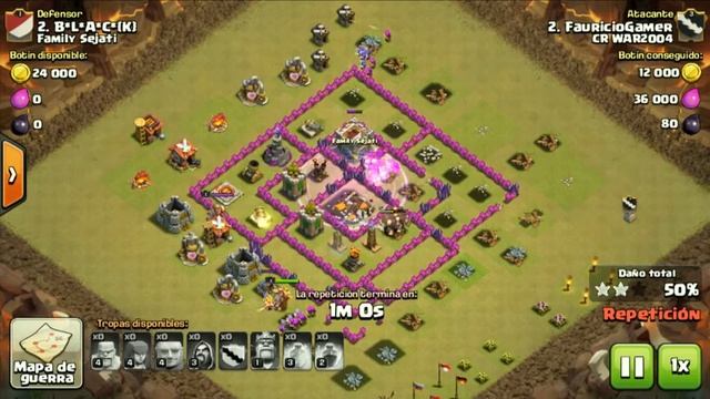 Ataque Crack en guerra/Clash of clans