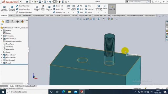 THREAD AND TAP IN SOLIDWORKS 2020