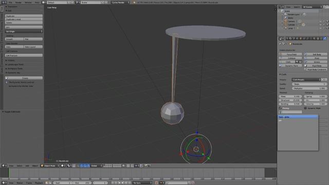 08 Blender 3D THREE easy Cloth simulation Primers