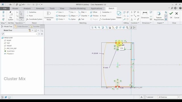 CREO MODEL EXERCISE-05 || CREO MODEL EXERCISE