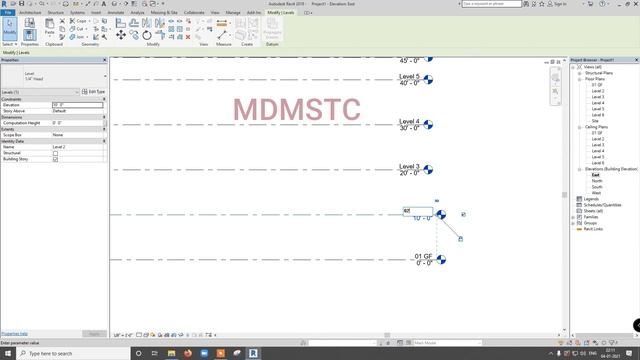 Revit Architecture - Part 02 - Adding Levels and Grids - English