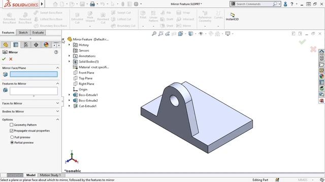 15-Mirror Feature for SOLIDWORKS