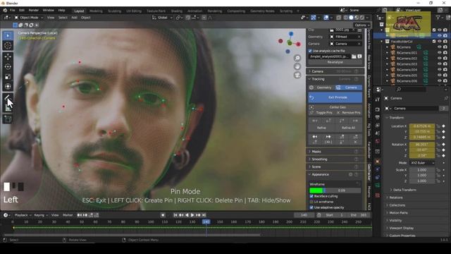 GeoTracker Blender Tutorial  |Tracking Face-Head with GeoTracker & Facebuilder | VFX Blender