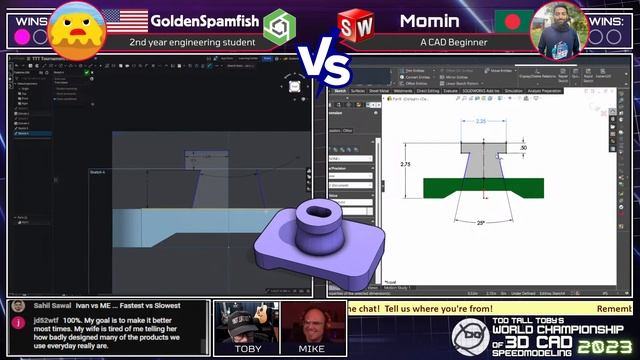 July 29th - WORLD CHAMPIONSHIP of 3D CAD SPEEDMODELING - Onshape, SolidWorks, Catia